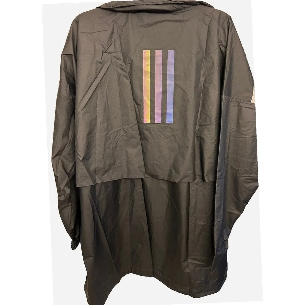 New W/Tags‎ Adidas My Shelter W.R. Mens Outdoor Jacket Black/Halo Packable Sz. S